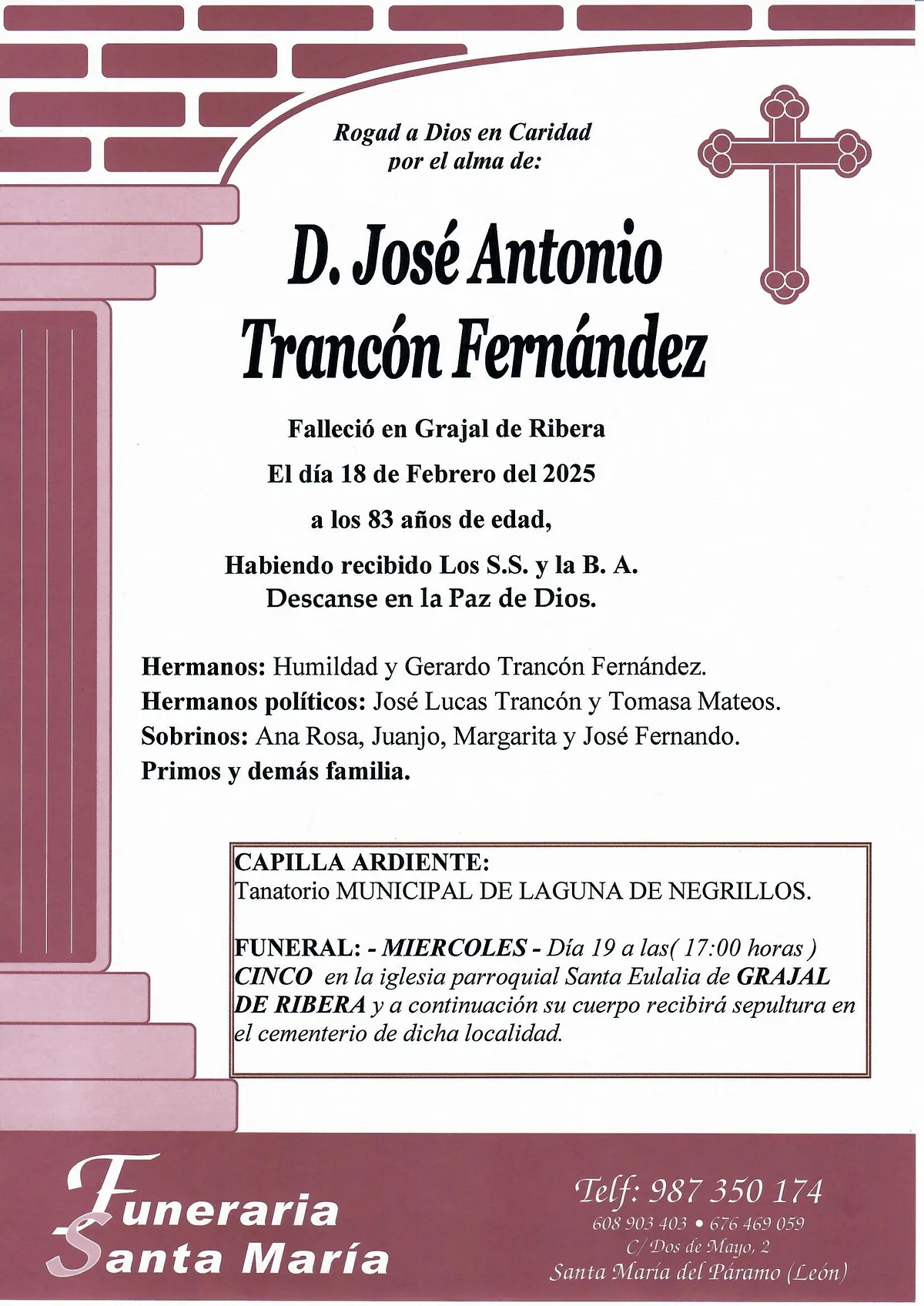 D. JOSE ANTONIO TANCÓN FERNÁNDEZ